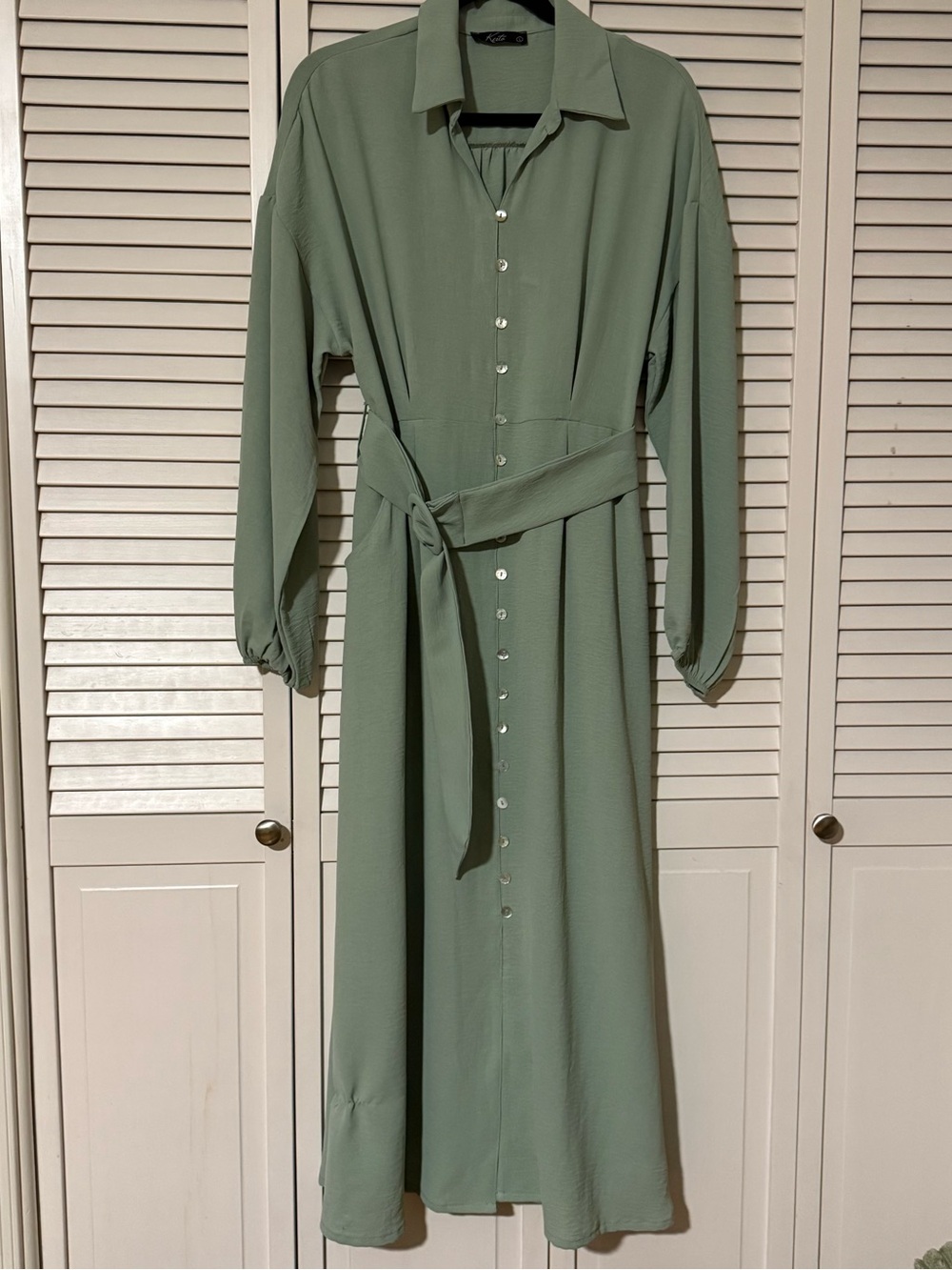 Maxi Shirt Dress with Waist Tie